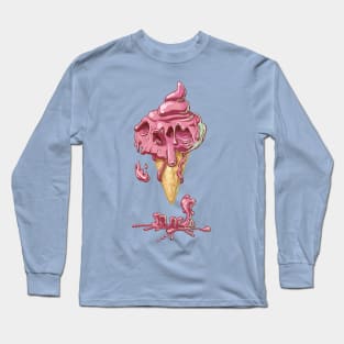 Skull Cone (strawberry) Long Sleeve T-Shirt